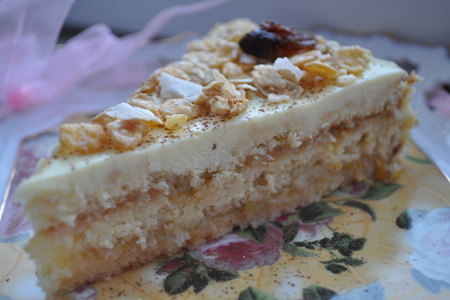 Фото к рецепту: Лимонный торт-пирог в глазули mascarpone