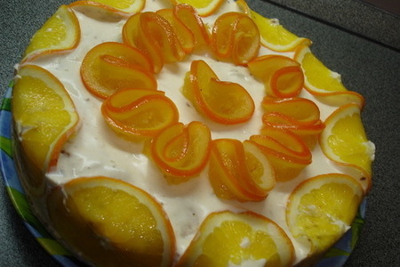 Фото к рецепту: Торт-десерт для именинницы " зимнее солнышко"