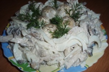 Фото к рецепту: Салат"перепелиное гнездо"