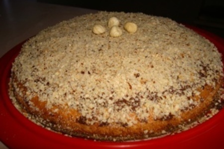 Фото к рецепту: Пирог "белочка" с двумя видами шоколада