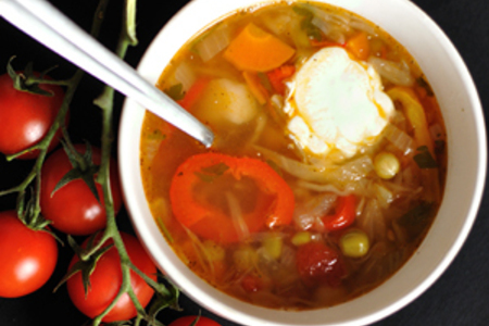 Фото к рецепту: Суп овощной "южный"