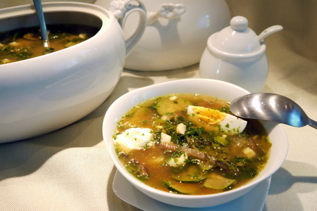 Фото к рецепту: Зеленый суп „весенняя фантазия“