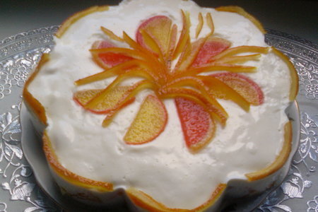 Фото к рецепту: Торт-суфле " апельсиновый остров"