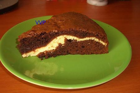 Фото к рецепту: Шоколадно-творожный пирог