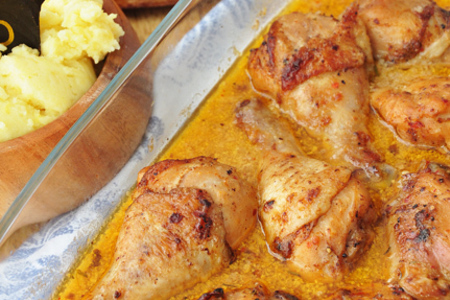 Фото к рецепту: Острая курица в сливочном соусе.