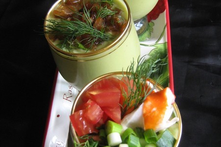 Фото к рецепту: Холодный суп "авокадо и компания"(к моему 2-х летнему юбилею на сайте).