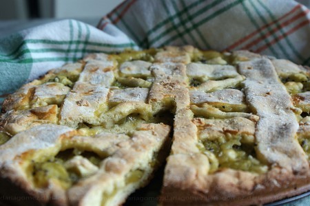 Фото к рецепту: Pie with kiwi . пирог с киви
