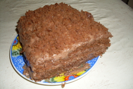 Фото к рецепту: Торт шоколадный с апельсином