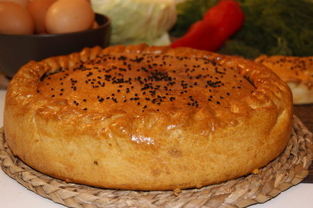 Фото к рецепту: Греческая пита(пирог)от а до я - "лаханопита"