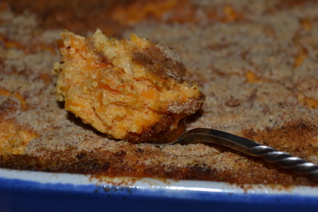 Фото к рецепту: Тортино из тыквы с творогом или тыквенно-творожная запеканка