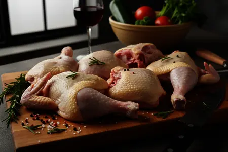 Как разделать курицу при помощи ножниц
