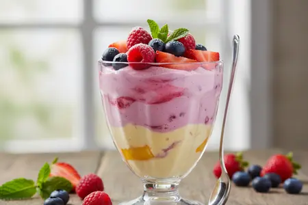 Вкусный десерт: мусс из фруктов и ягод