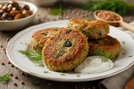 Котлеты из гречки с грибами