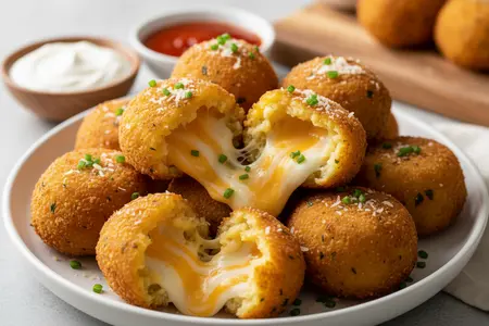 Картофельные шарики с начинкой из сыра