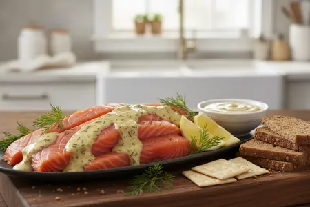 Копченый лосось с горчичным соусом: идеальное сочетание аромата и вкуса