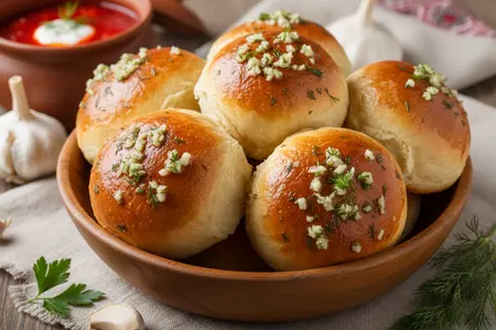 Пампушки с чесноком