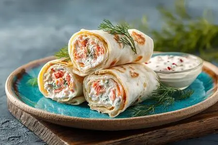 Рулетики из лаваша с крабовыми палочками и творожным сыром: вкусные идеи для завтрака и перекуса