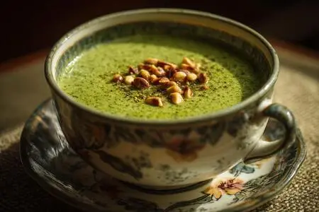 Крем-суп из брокколи с обжаренными кедровыми орешками: рецепт простоты и вкуса