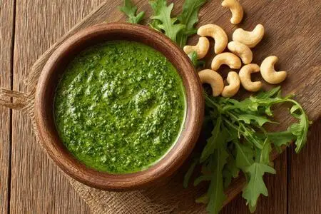 Соус песто с кешью и рукколой: вкусный и полезный рецепт для гурманов