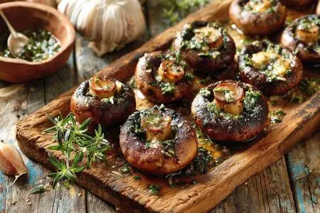 Грибы с чесноком и зеленью на гриле: вкусно и просто