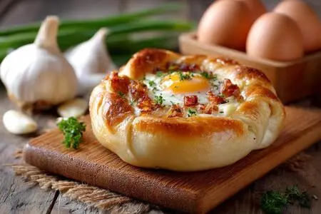 Репчатый лук в тесте, запечённый с яйцом: вкусное и простое блюдо на каждый день