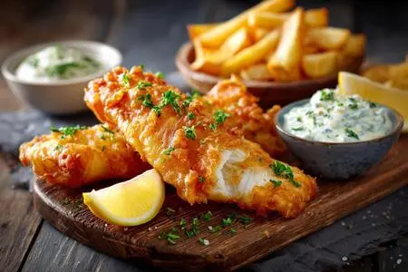 Всемирно известный британский Fish &amp; Chips: хрустящее золото Британии