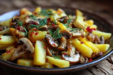 Жареная Картошка с Грибами: Королева Простого Русского Стола