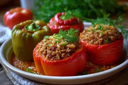 Фаршированные перцы с фаршем и рисом: Классика домашнего уюта и вкуса