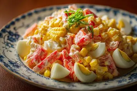 Салат с крабовыми палочками, кукурузой и яйцом: Классика, которую любят все