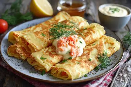 Блины с крабовыми палочками и сыром: Идеальное сочетание нежности и пикантности