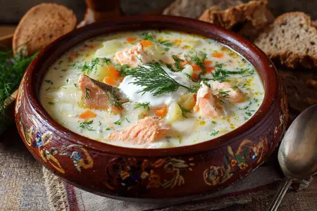 Уха по-фински со сливками: Северное сияние вкуса в вашей тарелке