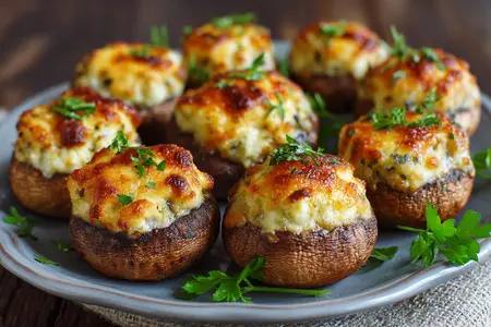 Фаршированные шампиньоны в духовке с сыром: Идеальная закуска для любого стола