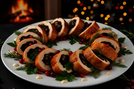 Куриные рулетики с черносливом и орехами - изысканная закуска для праздника и будней