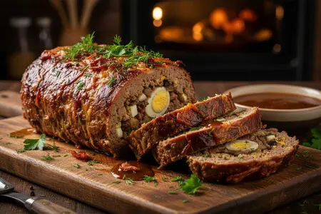 Мясной рулет из фарша в духовке: зимний классический рецепт
