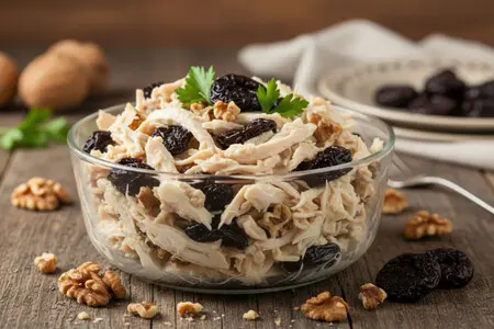 Салат с черносливом, курицей и грецкими орехами