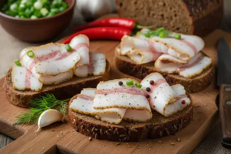 Бутерброды с салом и черным хлебом: классика на каждый день