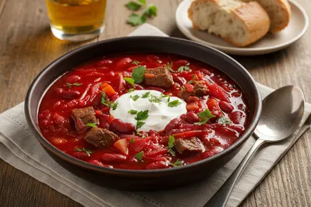 Согревающий борщ с красной фасолью: вкусный рецепт для зимы