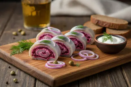 Рулет из сельди: вкусная и красивая закуска