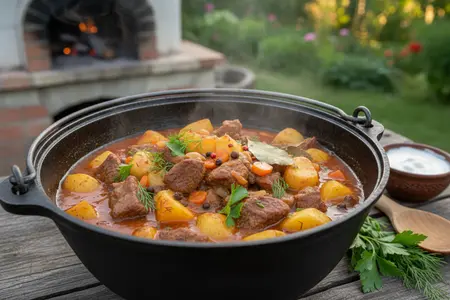 Картошка тушёная с мясом в казане: классический рецепт с пошаговой инструкцией