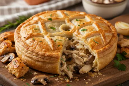 Пять способов приготовить пирог с курицей из слоёного теста