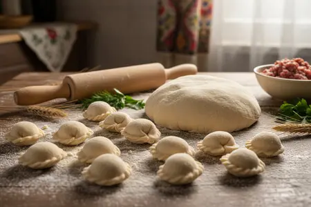 Домашнее тесто на пельмени на воде с яйцами: вкусный пошаговый рецепт
