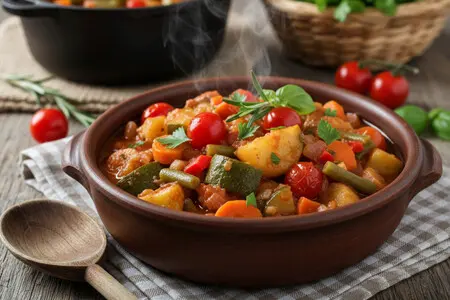 Овощное рагу с кабачками и картошкой - зимний заряд витаминов