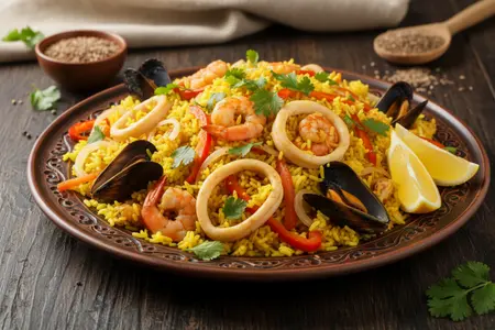 Плов с дарами моря: нежное сочетание риса и морепродуктов
