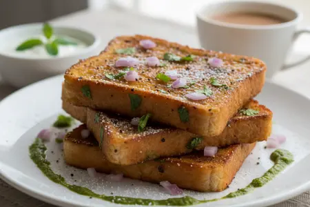 Бомбейский тост (Bombay toast): пряный завтрак за 10-15 минут