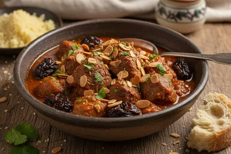 Рагу из баранины с черносливом, кумином и миндалём - восточная классика