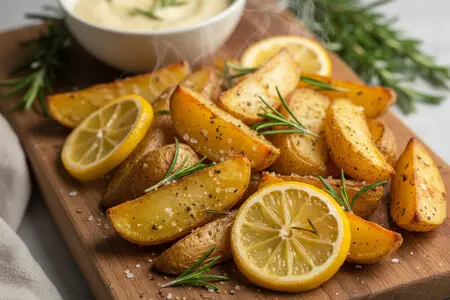 Хрустящий картофель с розмарином и лимоном