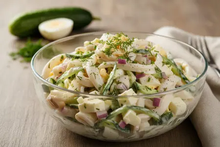 Самый вкусный и простой салат с кальмарами