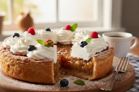 Сахарный пирог со сливками - нежная домашняя выпечка