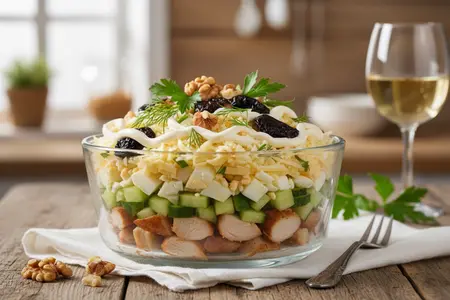 Салат с копчёной курицей: быстрые рецепты на каждый день и для праздника