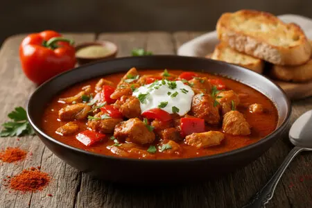 Гуляш с курицей: зимний сытный рецепт